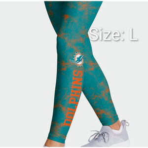 Miami Dolphins NWT Official NFL Team Apparel Ladies Cloud Leggings FOCO Size L